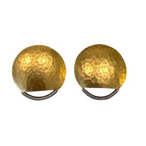 Marjorie Baer vintage brushed metal earrings